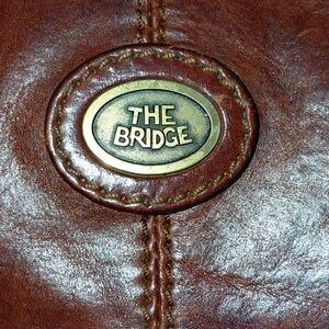 EUC The Bridge Large Chestnut  Business Satchel, Italian Leather, See Notes*